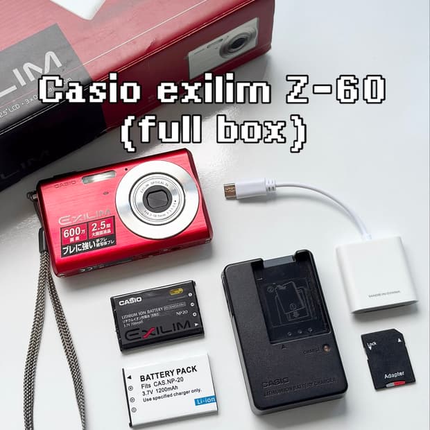 [풀박스/타임스탬프⭕️/배터리2개] 카시오 z60 (작례O)