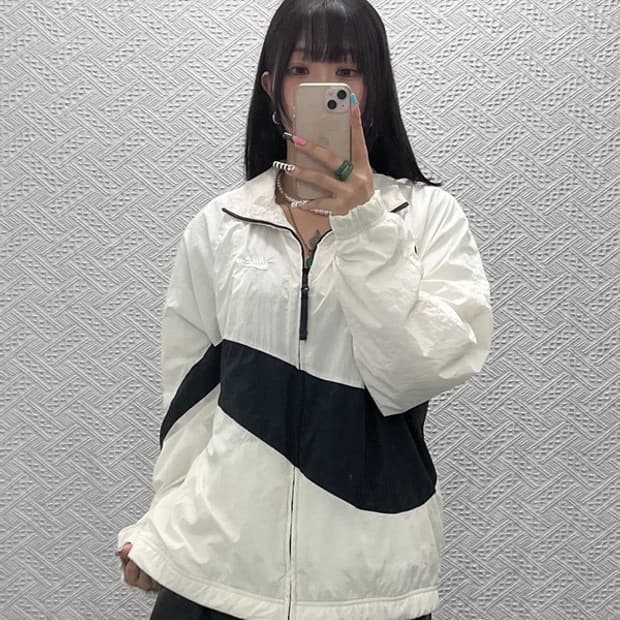 나이키 빈티지 캐주얼 빅스우시 오레오 바람막이 자켓 M C12866