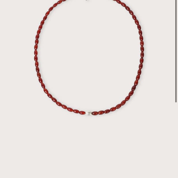 새) BEADS SILVER DOT NECKLACE 2