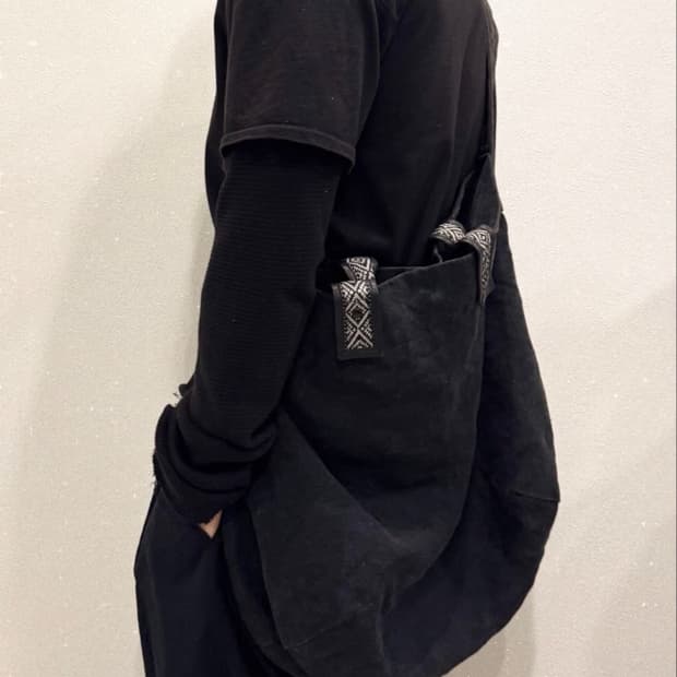 요지야마모토 린넨 네이티브핸들 숄더백