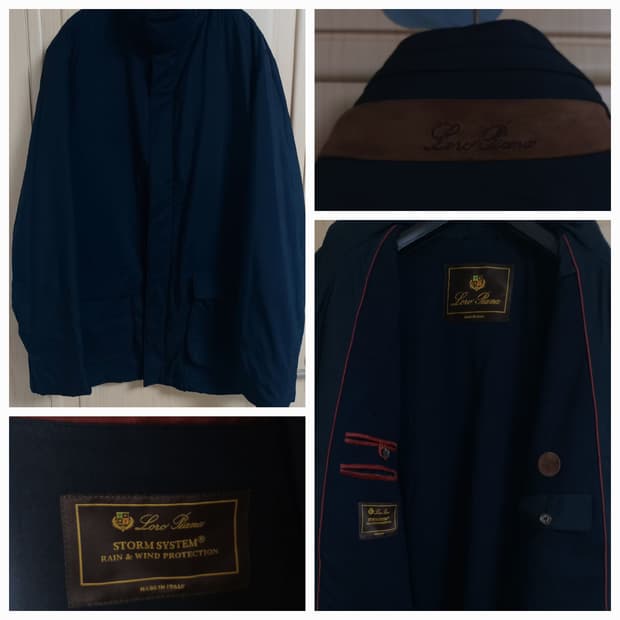 정품 로로피아나 스톰 시스템 캐시미어 트래벨러 필드 자켓