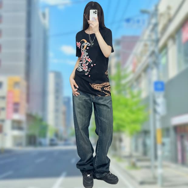 오리엔탈 사쿠라 재패니즈 반팔티
