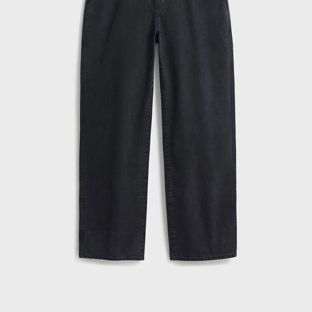 포터리 / 원 워시드 와이드 데님 워시드 블랙/ 1 사이즈 판매합니다.