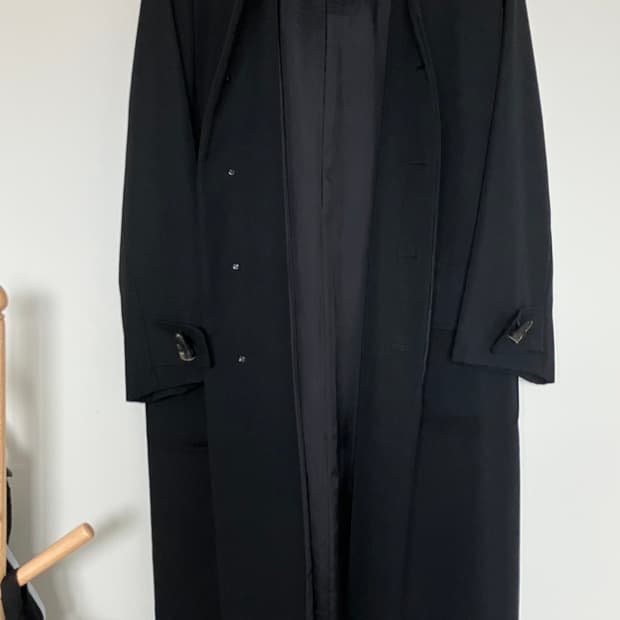 Work shop horn button wool jacket