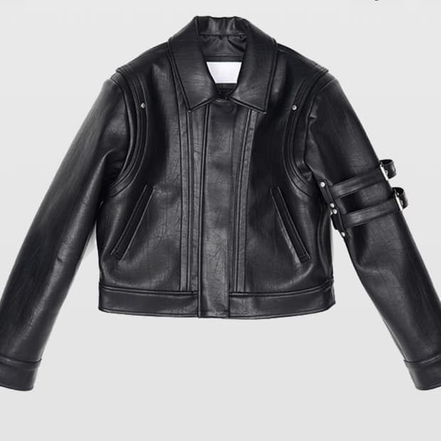 dared sleeve 2belted leather jacket 레더자켓