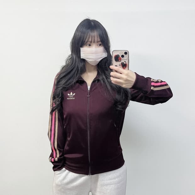 아디다스 파이어버드 트랙탑 져지 버건디