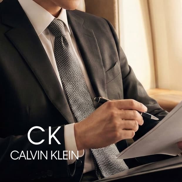 캘빈클라인 실크 블랙 마이크로 패턴 넥타이 7.7cm A+등급 K2219