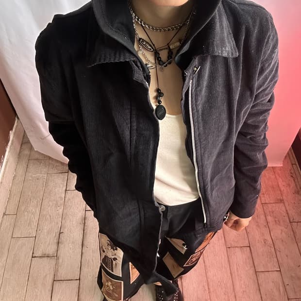 corduroy blouson jacket
