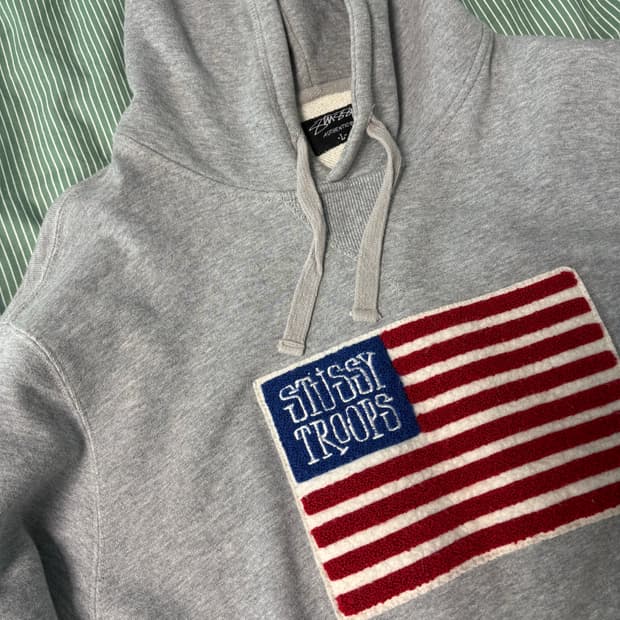 스투시 성조기 후드티