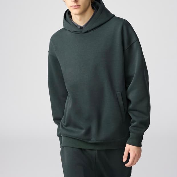 유니클로C 스웨트 오버사이즈 풀파카 후드