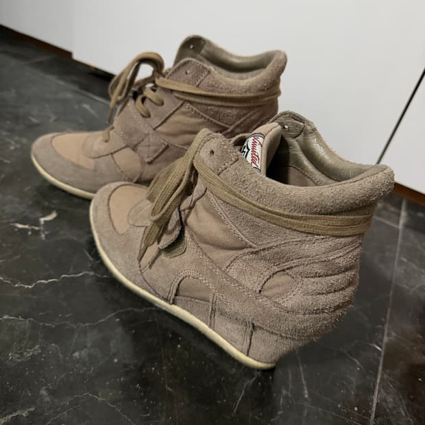 Ash 아쉬 보위 웨지 스니커즈 베이지