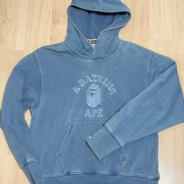 베이프 인디고 컬리지 후드티 s