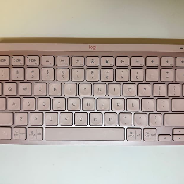 로지텍 mx keys mini 로즈 핑크