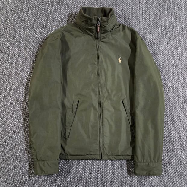 폴로 랄프로렌 올리브 폴리쉘 페리 자켓
