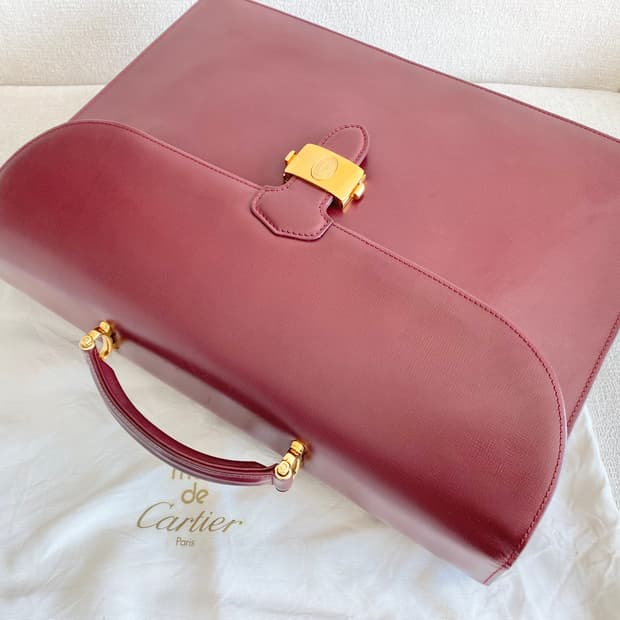 까르띠에 머스트 보르도 라인 플립 브리프 케이스 서류가방