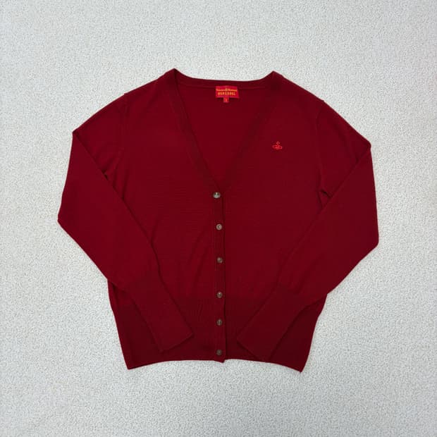 비비안웨스트우드 레드라벨 브이넥 울 가디건