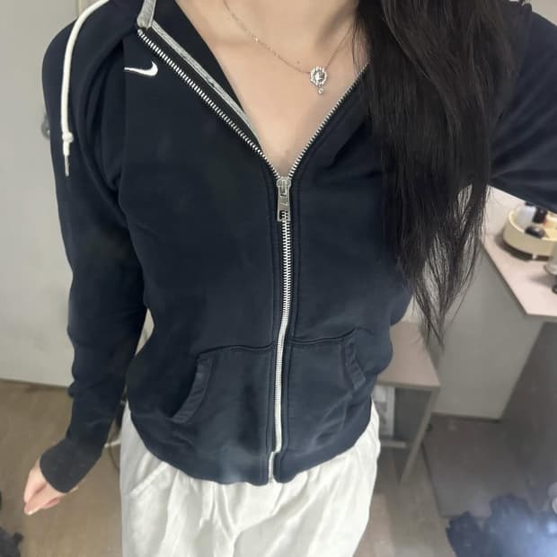 나이키 스우시 로고 후드집업 🖤🤍