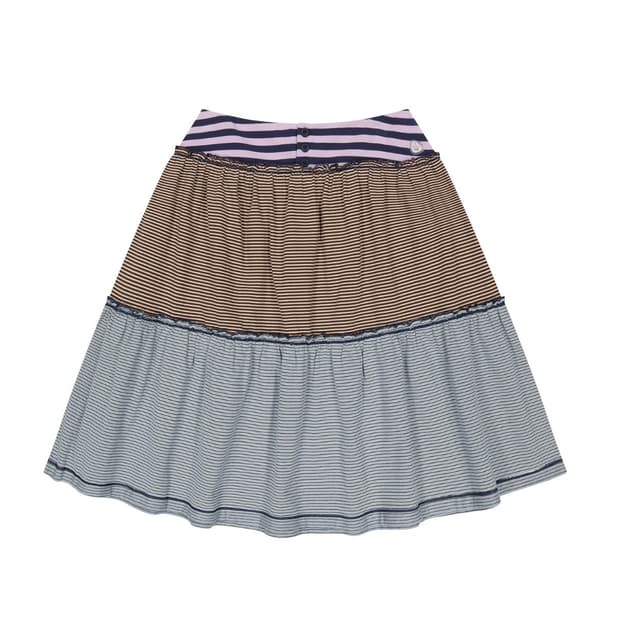 코이세이오 Colored stripe midi skirt purple
