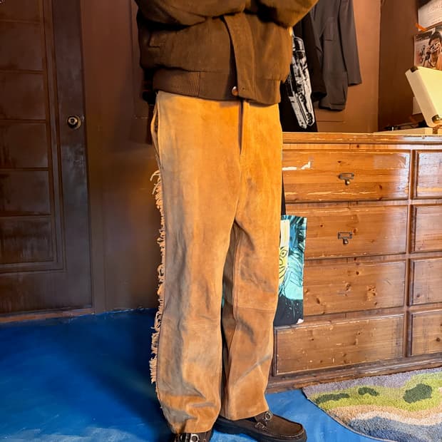 VINTAGE SUEDE LEATHER WESTERN PANTS
