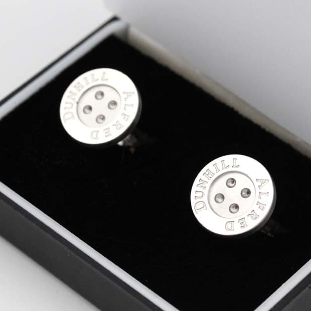 던힐 A-등급 은 실버925 남자 명품 커프스 빈티지