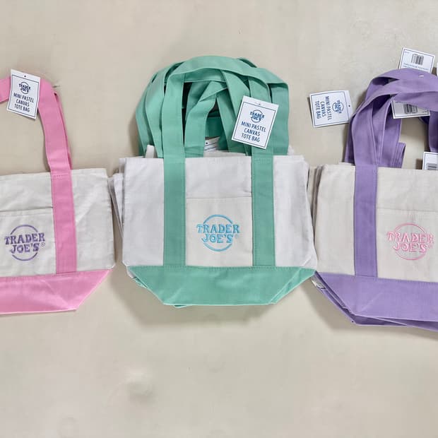 트레이더조 신상 파스텔 미니 에코백(새상품)