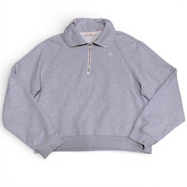 FREE 렉토 RECTO 그레이 반집업 맨투맨