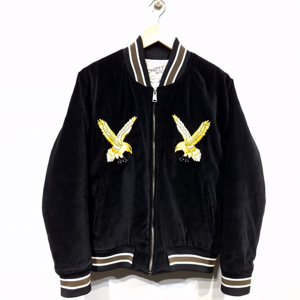 SCHOTT N.Y.C 쇼트 수베니어 벨벳 스카쟌(M)