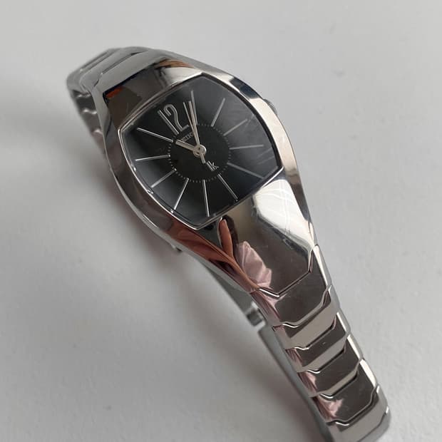 Seiko 세이코 쉘 실버 블랙 레이디스