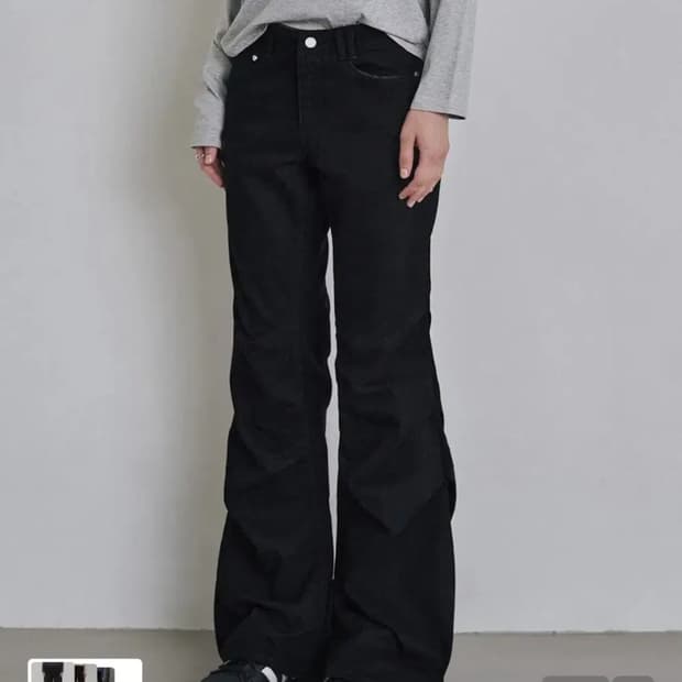 데케트 우먼 로우라이즈 셔링 플레어 팬츠 L