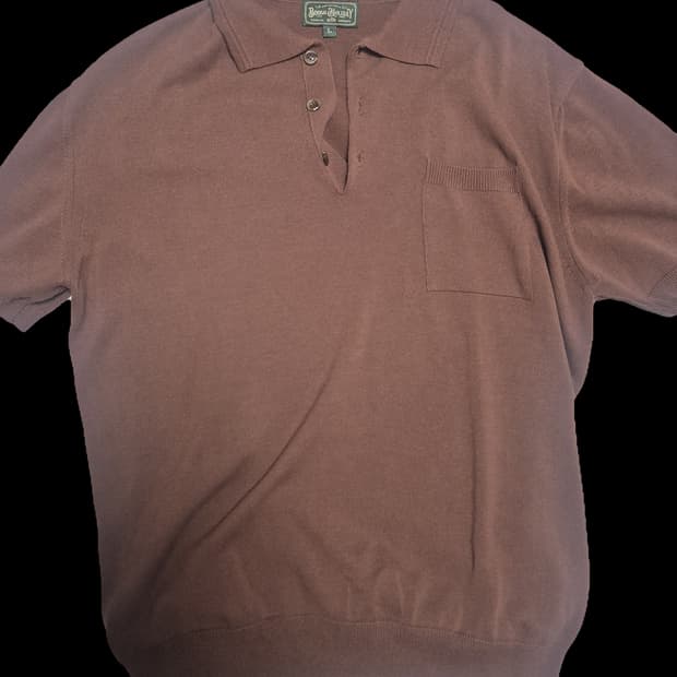 부기홀리데이 브라운 KNITTED POLO SHIRT