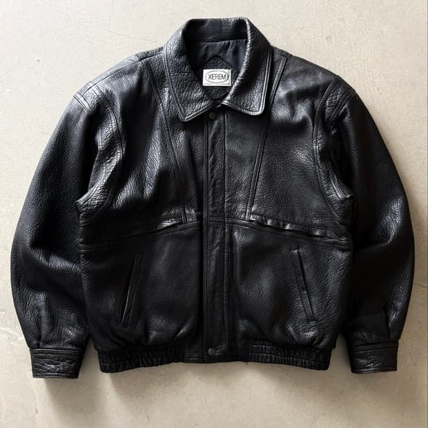 90s XEREM Sheepskin Leather Jacket