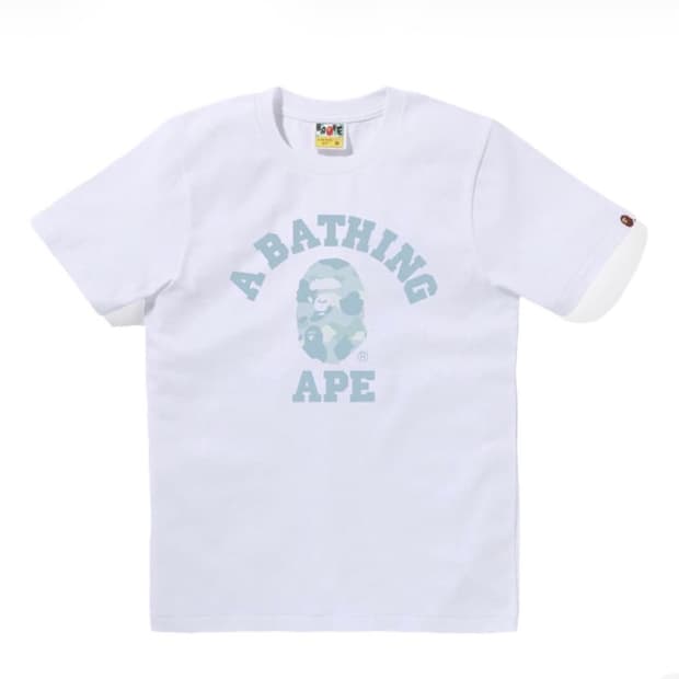 베이프 파스텔 블루 카모 반팔 🪽