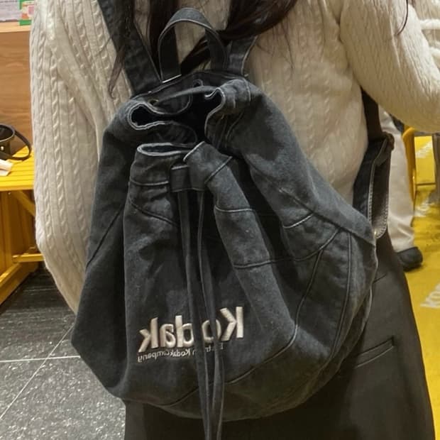 코닥 kodak 데님 스티링 백팩 10L 블랙