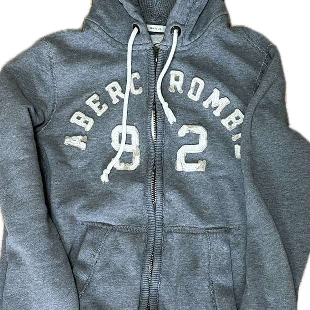 아베크롬비 그레이 후드집업