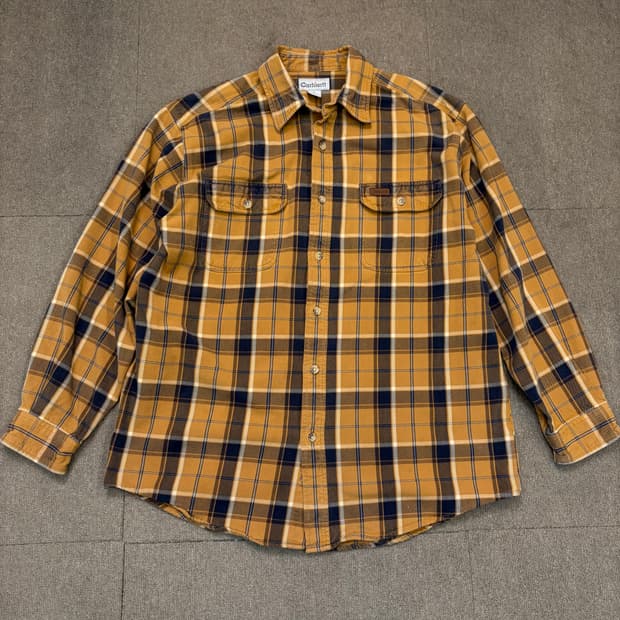 carhartt 올드 칼하트 헤비 코튼 체크 워크셔츠 