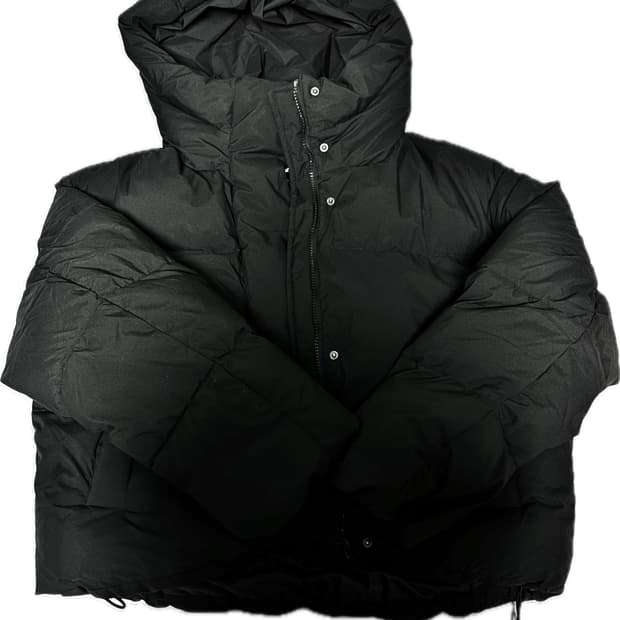 스파오 숏패딩 블랙 S