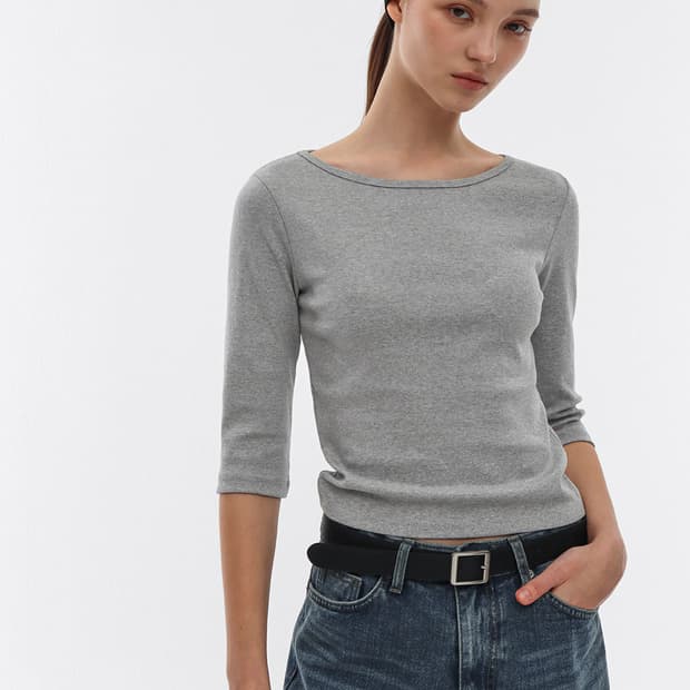 블랙업 스탠다드 보트넥 7부티