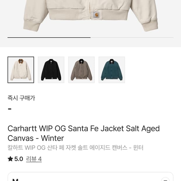 칼하트 wipb산타페 Salt Aged canvas