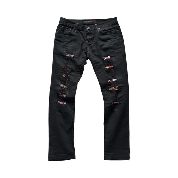 Vtg USA Flag Jean