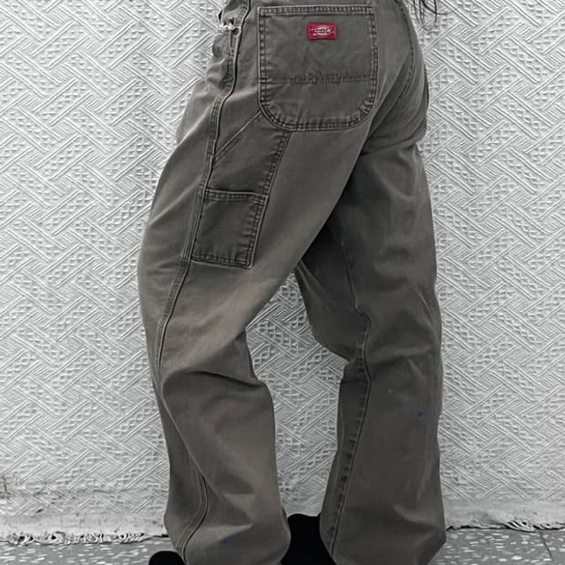 디키즈 올드스쿨 아메카지 빈티지 데님 카고 워크팬츠 37인치 C10048