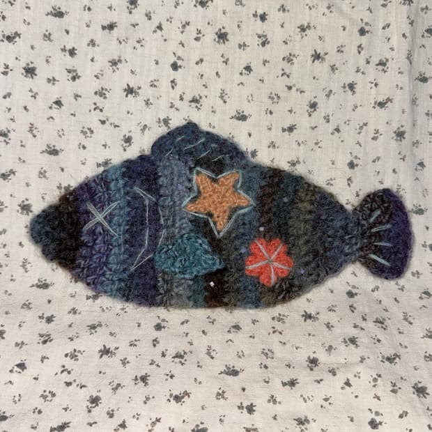 [핸드메이드] 뜨개 히피 물고기 지갑 파우치