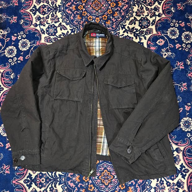 REEL LEGENDS in USA 워크웨어 체크 누빔 자켓
