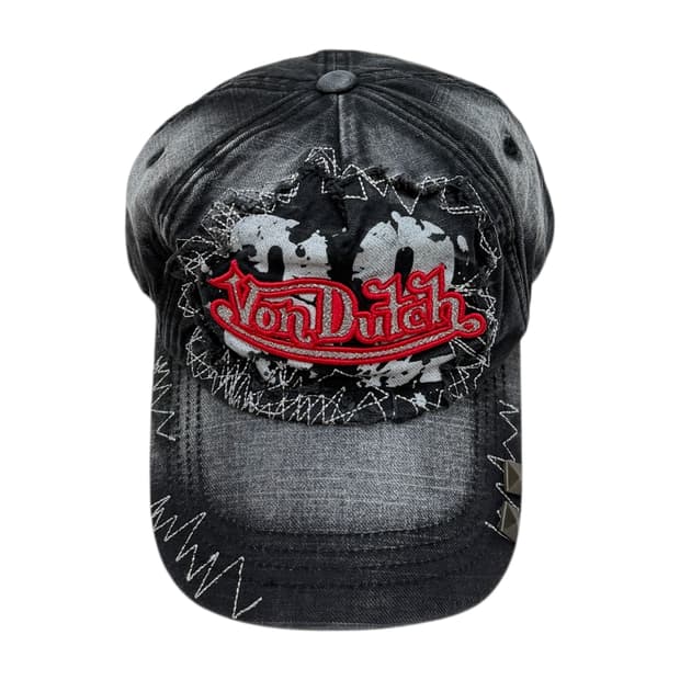 본더치 빈티지 그런지 워싱 펑크 Y2K 볼캡 모자