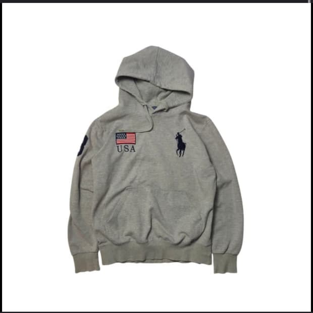 폴로 성조기 후드티