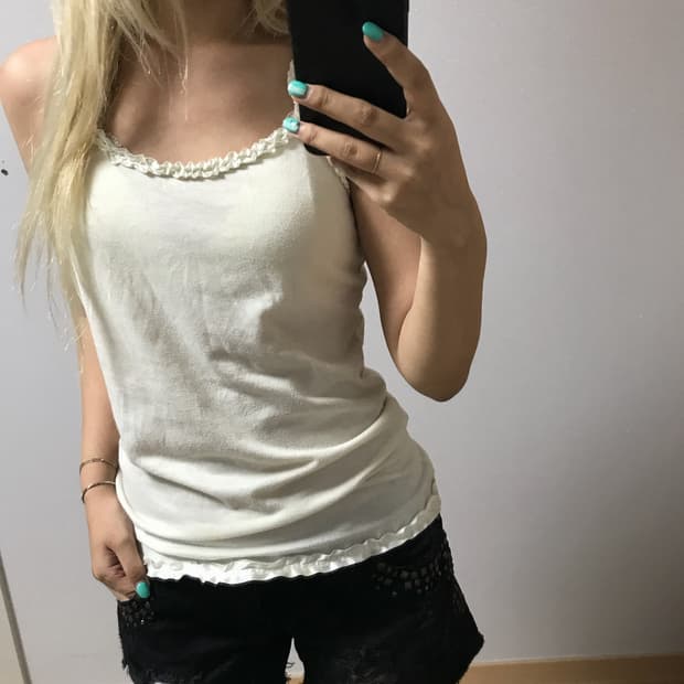Vintage frill sleeves top