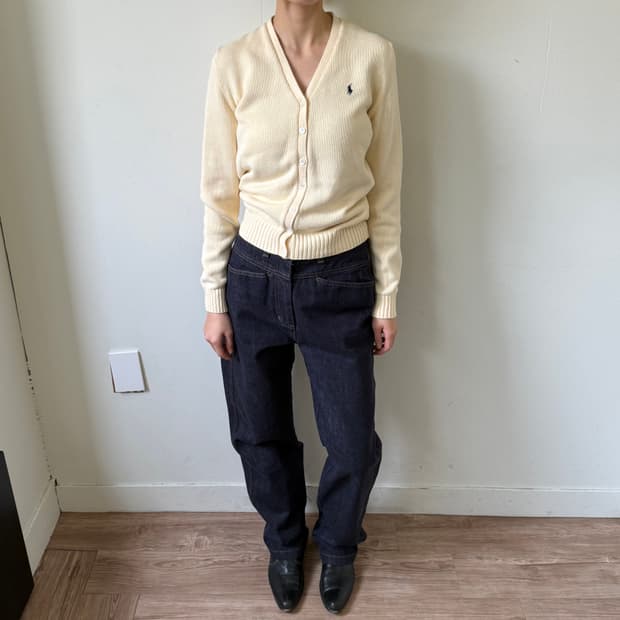 폴로랄프로렌 크림 가디건