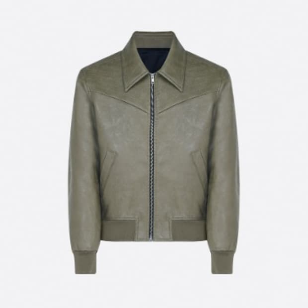 엘무드 캣츠마크 비건레더 자켓 올리브카키