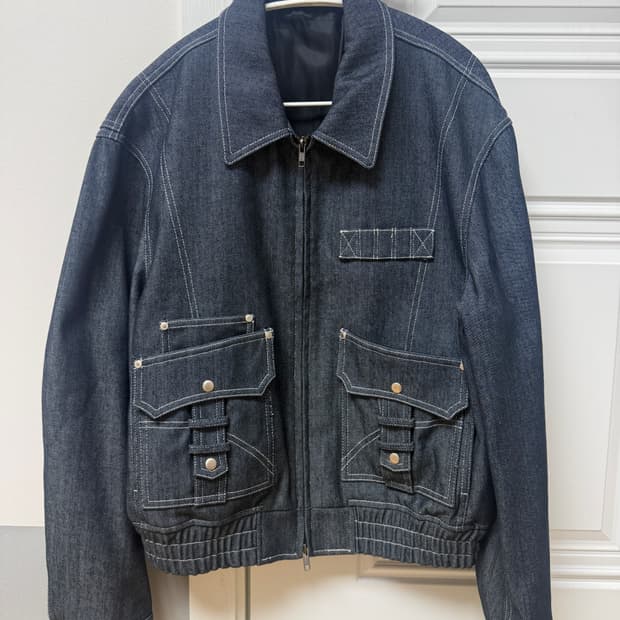 엘무드 데님 블루종 자켓 48사이즈