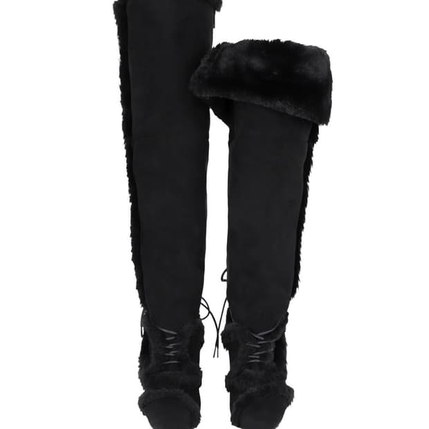 오호스 웻지 부츠 250 ojos shearling wedge boot