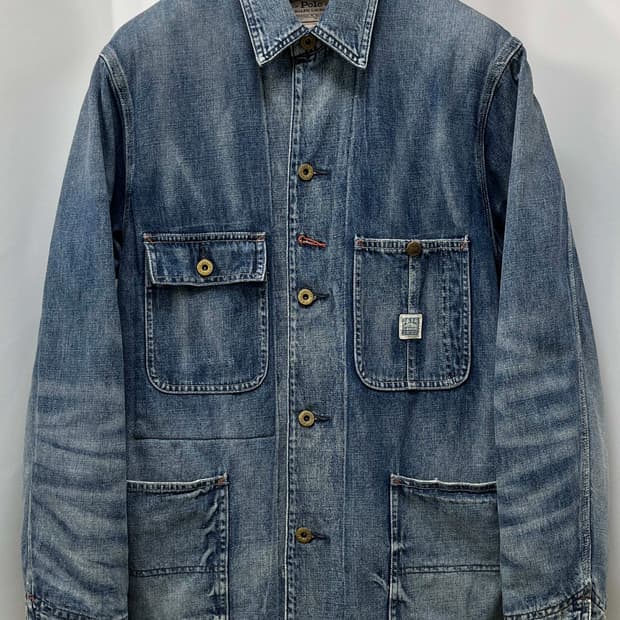 폴로 랄프로렌 네이티브 아메리칸 인디언 나바호 블랭킷 데님 초어 워크자켓